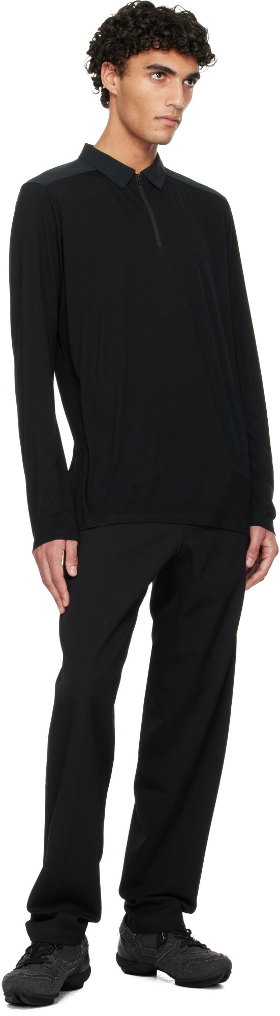 Veilance Black Frame LS Polo