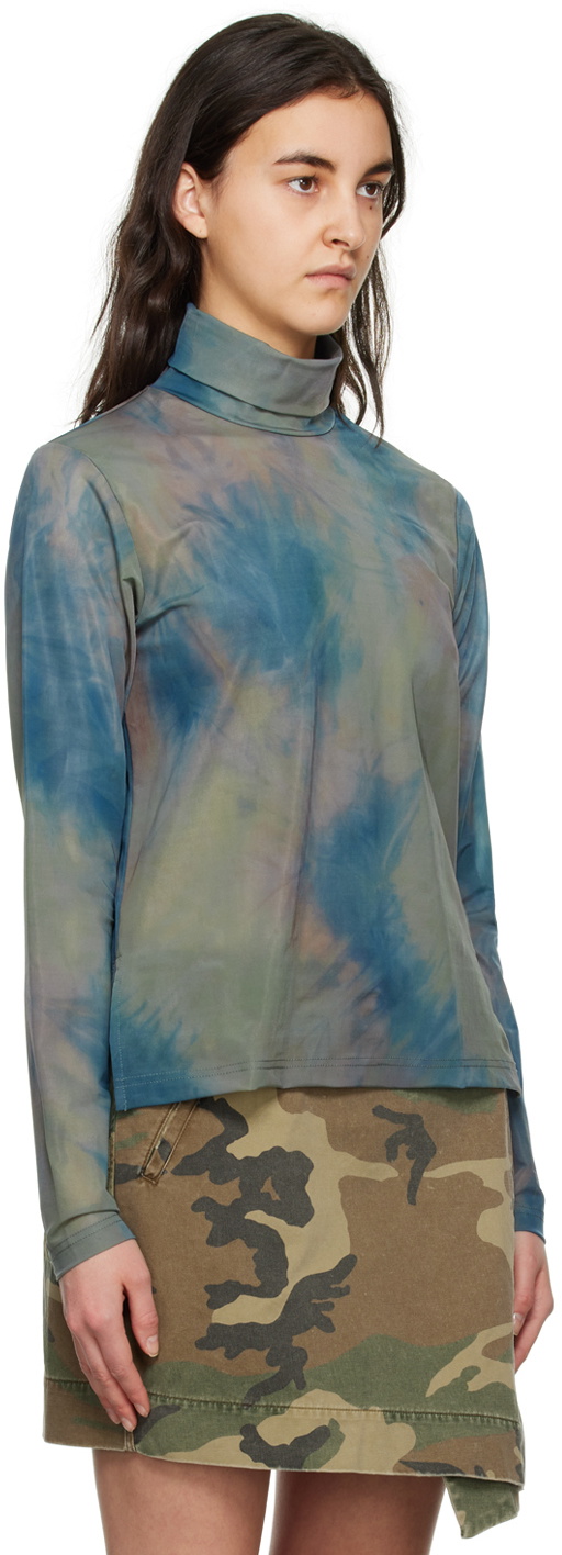 Song for the Mute Blue Tie-Dye Turtleneck