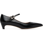 SHUSHU/TONG Black Low-Heel Mary Jane Heels