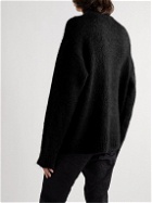 Enfants Riches Déprimés - Logo-Intarsia Mohair and Wool-Blend Sweater - Black
