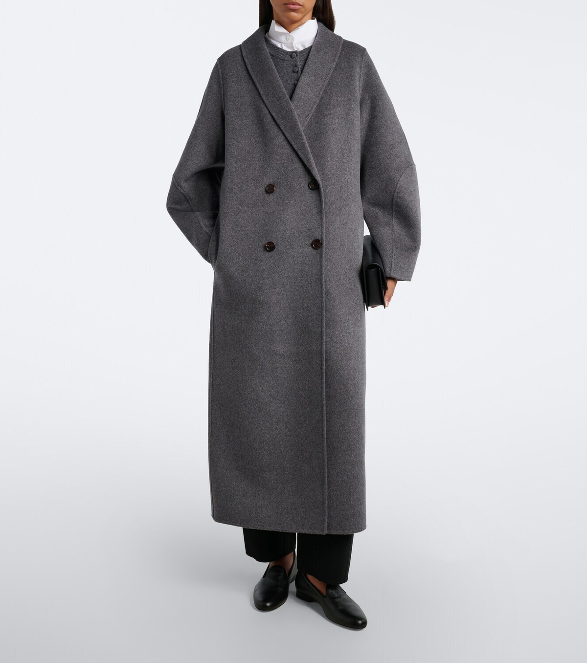 Lisa Yang Double-breasted wool and cashmere coat