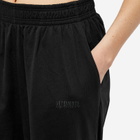 Vetements Women's Tonal Baggy Logo Jersey Sweat Pant in Black