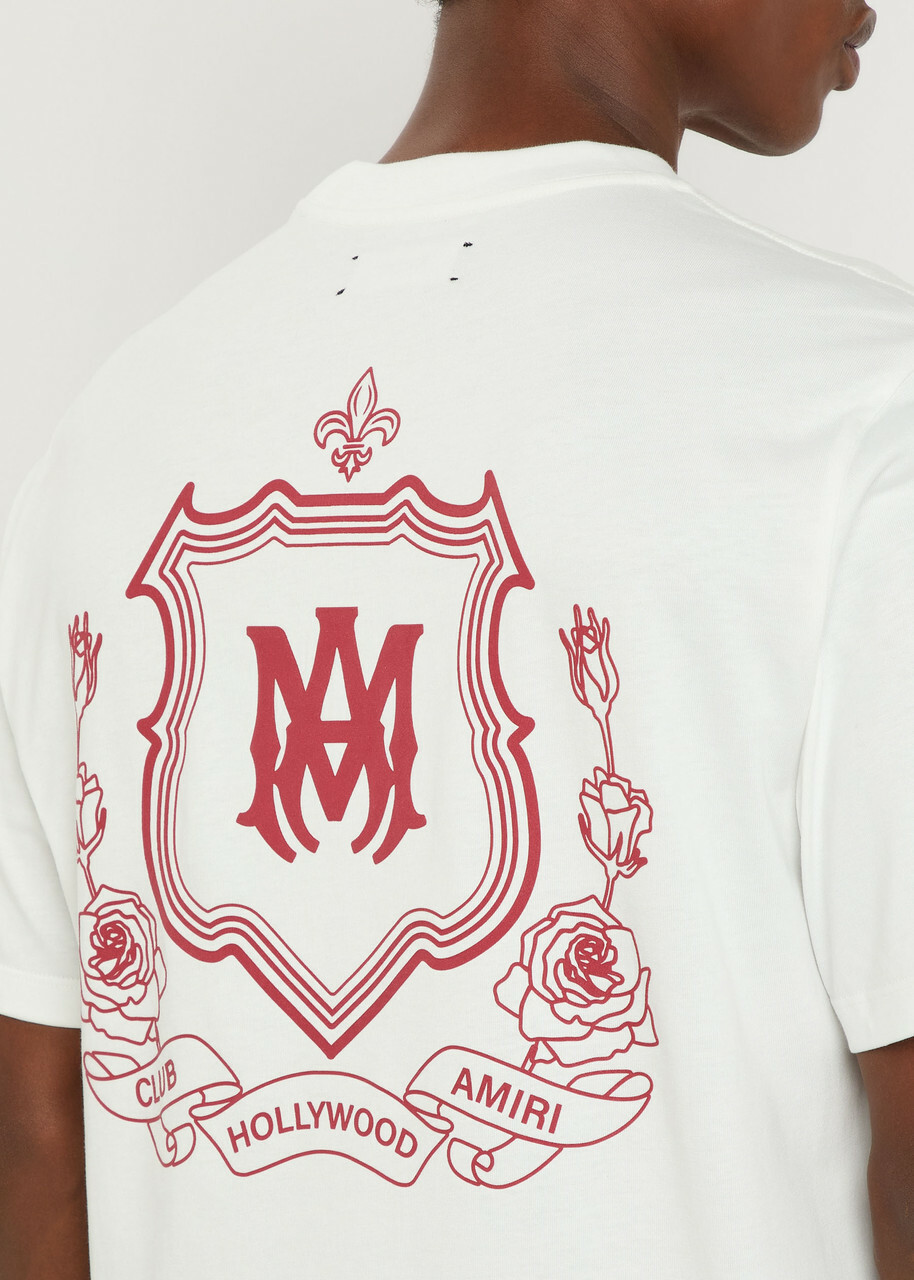 Amiri Ma Crest Logo-print Cotton T-shirt Ivory Amiri