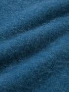 ATON - Garment-Dyed Brushed-Cashmere Sweater - Blue