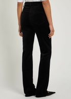 Nili Lotan Joan Straight-leg Velvet Trousers Black