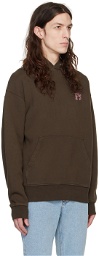 PRESIDENT's Brown Embroidered Hoodie
