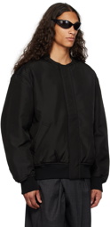 Acne Studios Black Zip Bomber Jacket