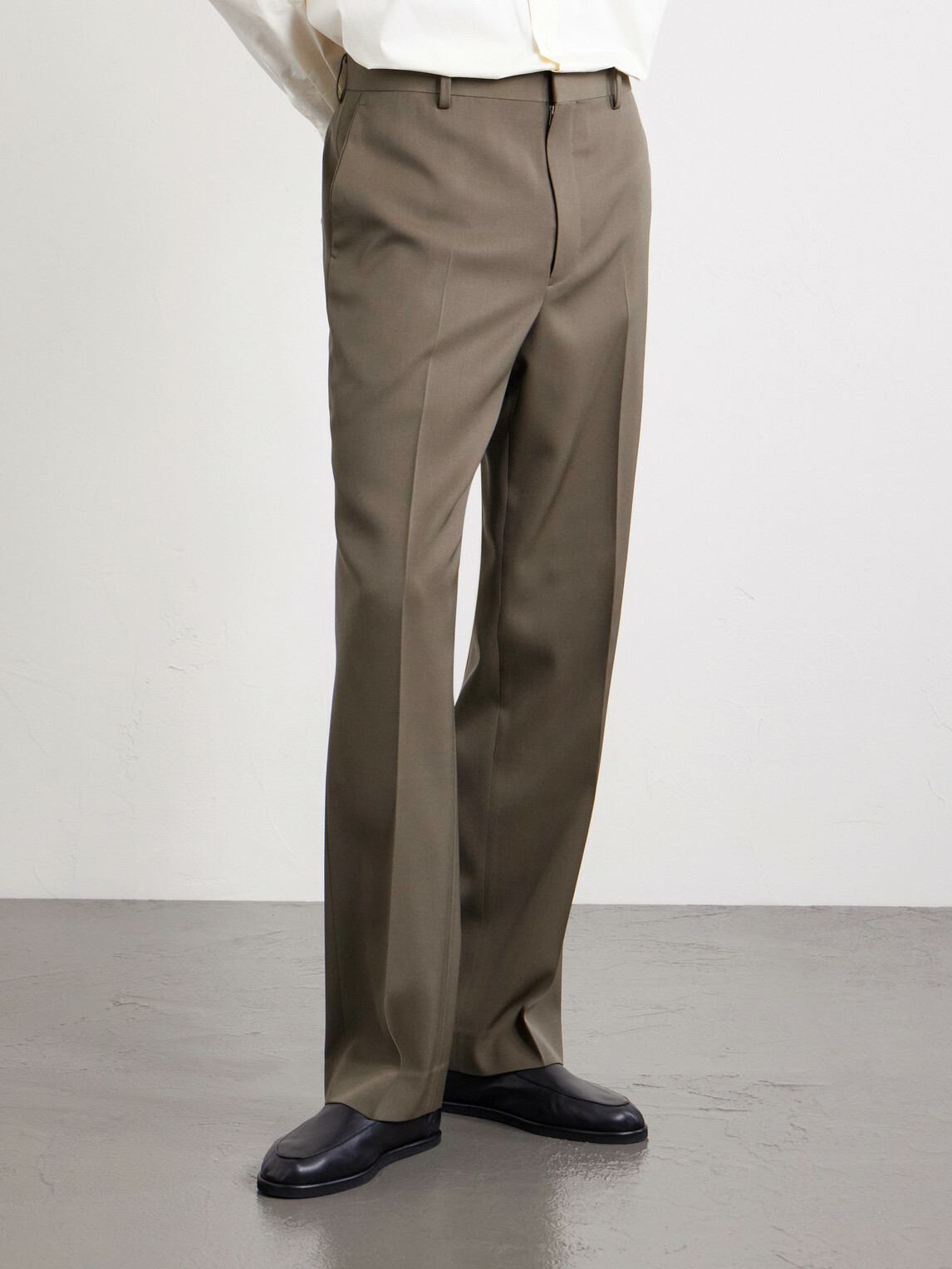 Auralee - Straight-Leg Wool-Gabardine Trousers - Brown