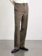 Auralee - Straight-Leg Wool-Gabardine Trousers - Brown