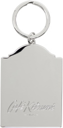 Maison Kitsuné Silver & Off-White 'Café Kitsuné' Fox Keychain