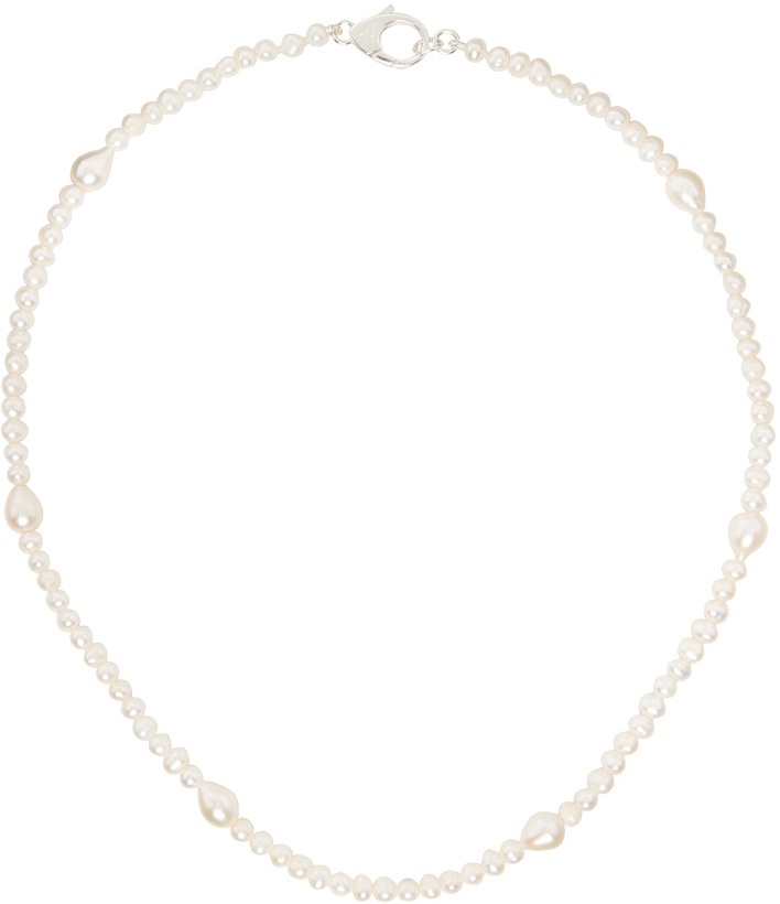 Photo: Hatton Labs SSENSE EXCLUSIVE White Pearl Droplet Necklace
