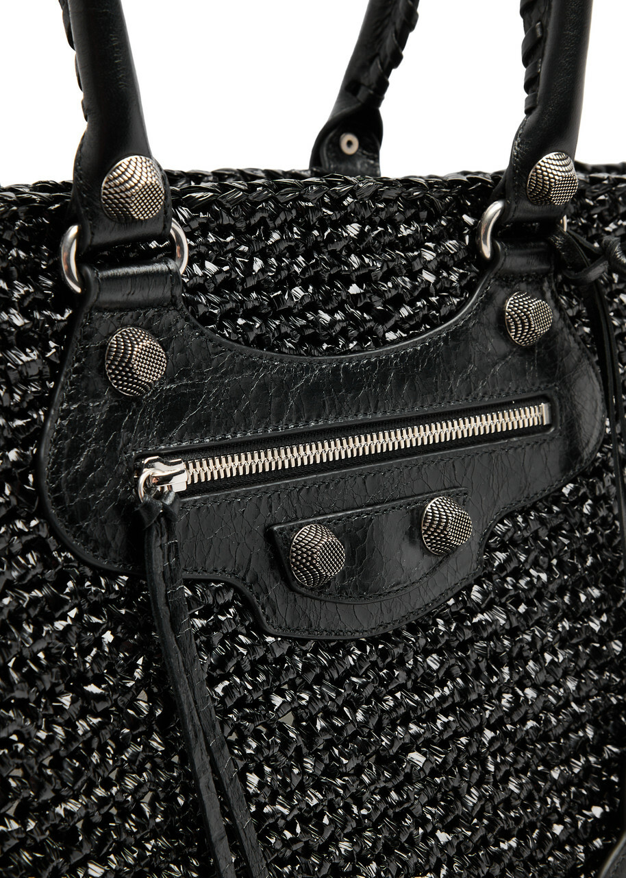 Balenciaga Le Cagole Large Woven Nylon Basket bag - Black