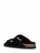 PALM ANGELS Comfy Open Toe Leather Slippers