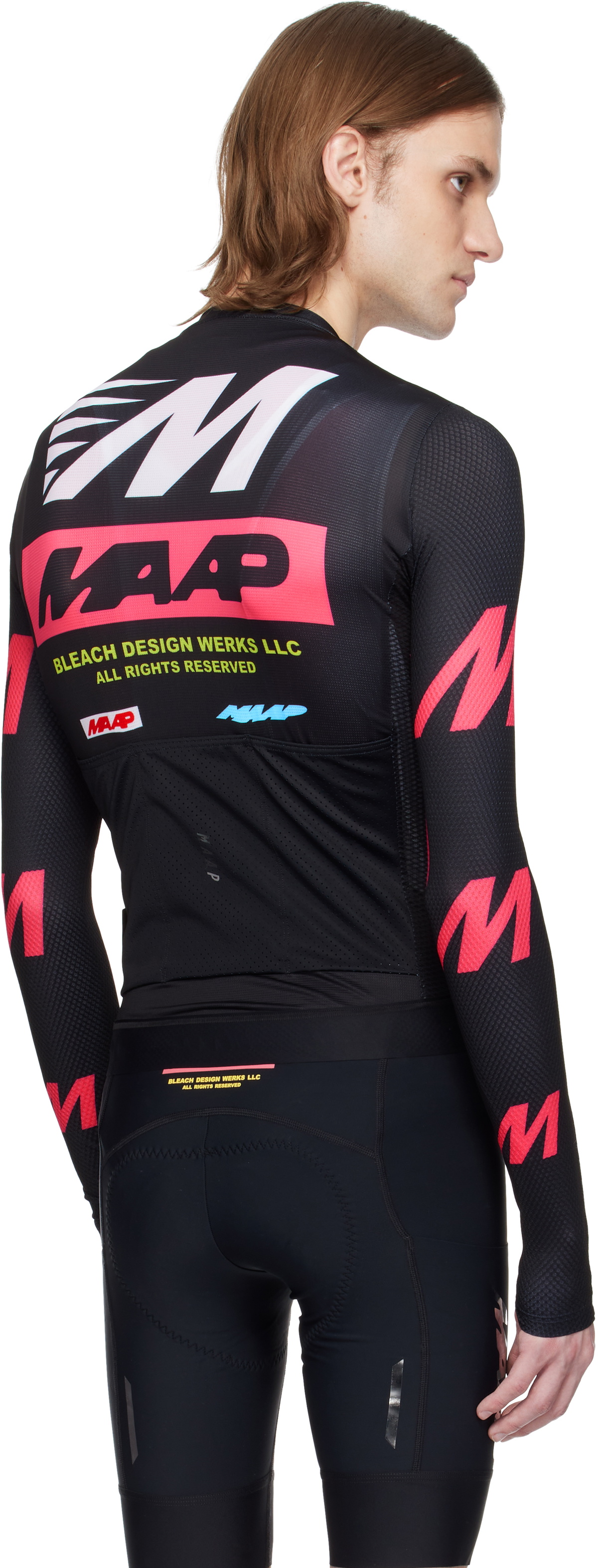 MAAP Black Bleach Design Werks Edition Pro Air LS Jersey