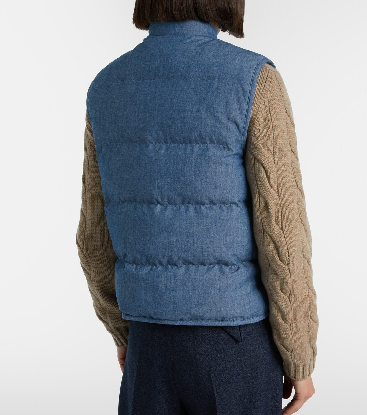 Loro Piana Kris cotton chambray puffer jacket