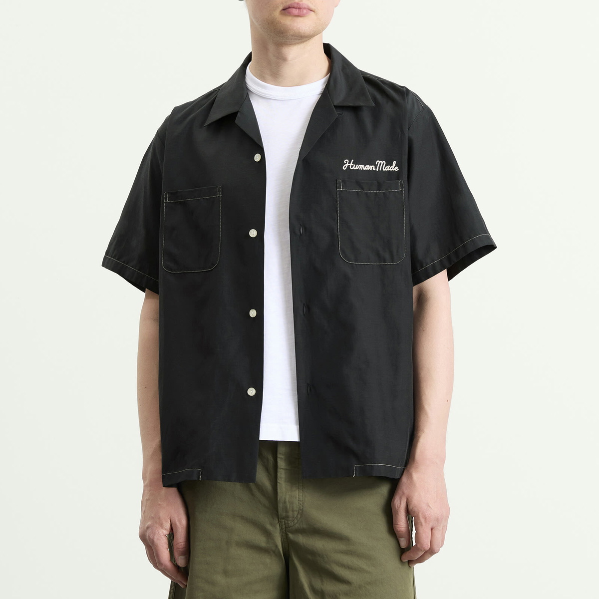 Human Made Men's Embroidered Souvenir Shirt in Black