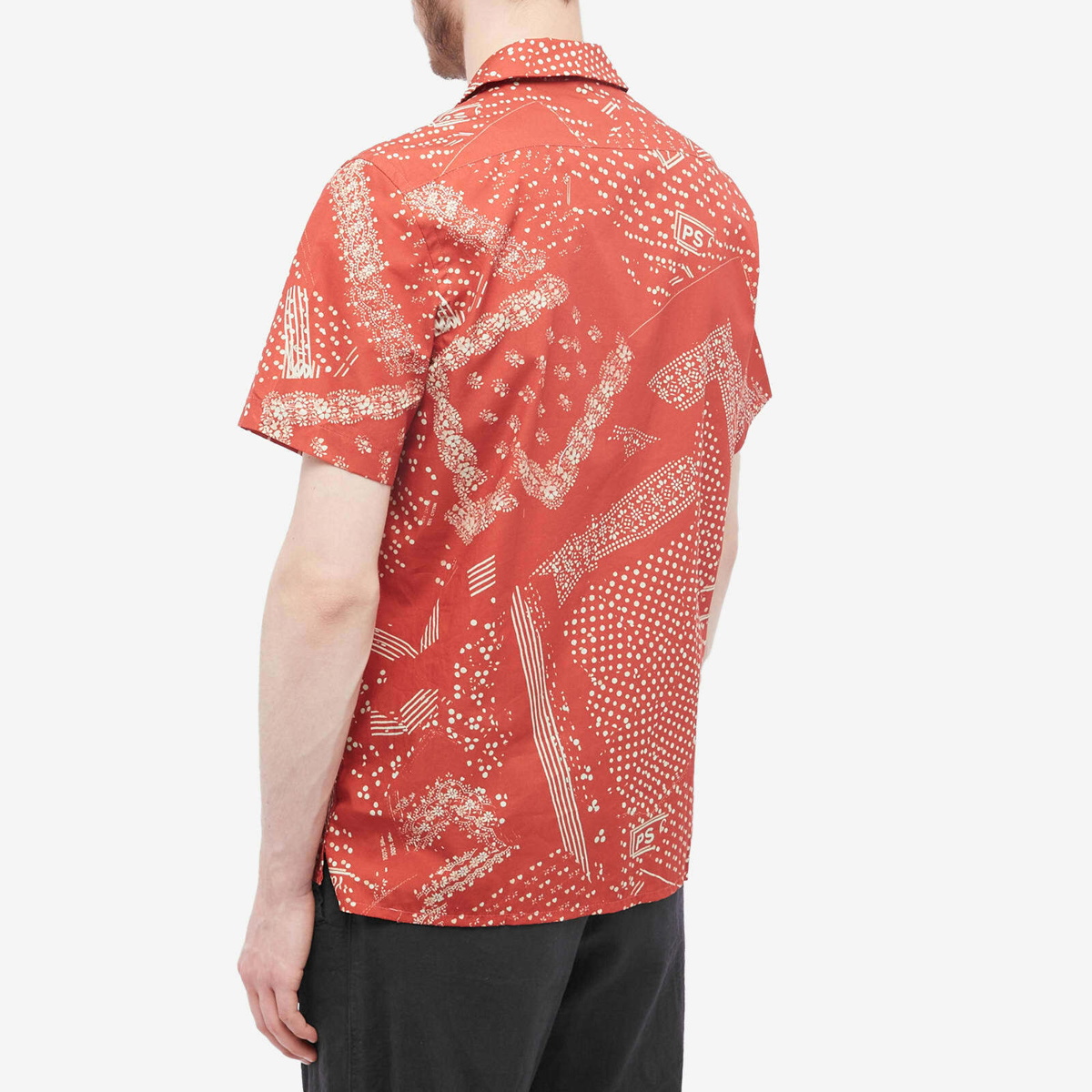 Paul Smith Men's Printed Vacation Shirt Red