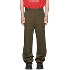 Maison Margiela Green Gabardine Tonic Trousers