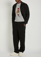 Polo Ralph Lauren Golf Bear-print Cotton-blend Sweatshirt Grey