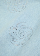 Rotate Sunday Crystal-embellished Denim Mini Dress Light Blue