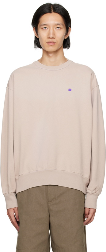 Photo: Acne Studios Beige Patch Sweatshirt