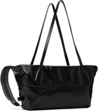 Balmain Black Small Track Zips Calfskin Bag