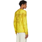 Helmut Lang Yellow and Brown Dart Back Long Sleeve T-Shirt