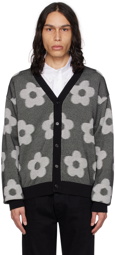 Kenzo Black & White Kenzo Paris Flower Spot Cardigan