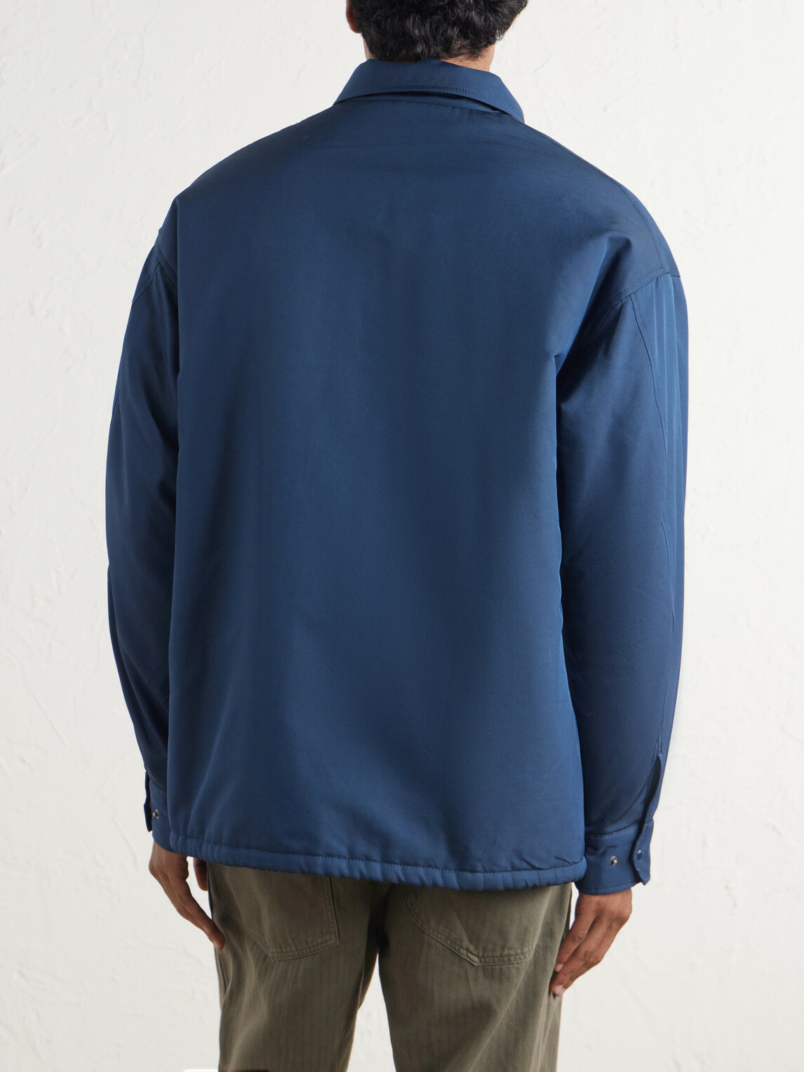 Visvim - Embroidered Wool and Silk-Blend-Gabardine Jacket - Blue