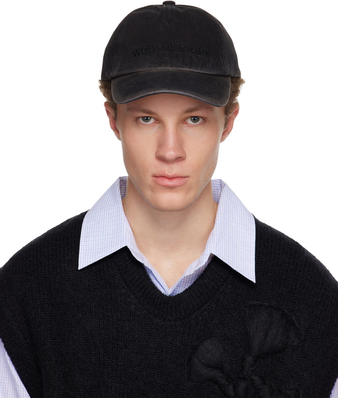 Photo: WOOYOUNGMI Black Dyed Denim Ball Cap