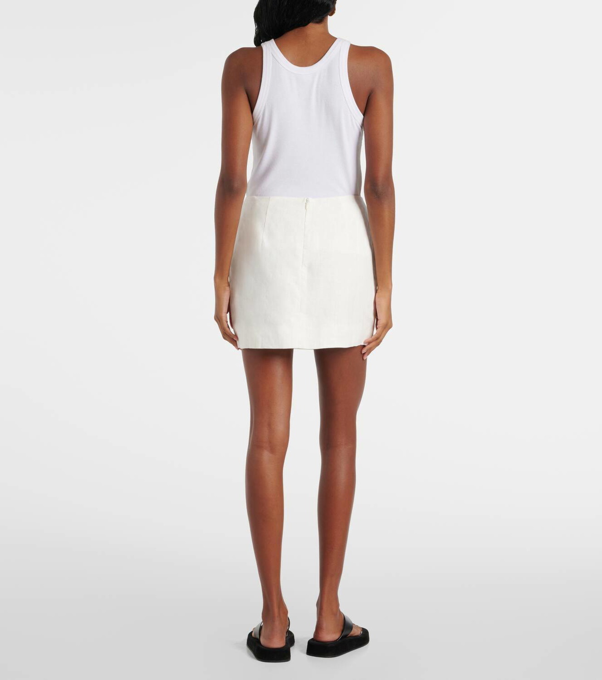 Faithfull Jane linen miniskirt