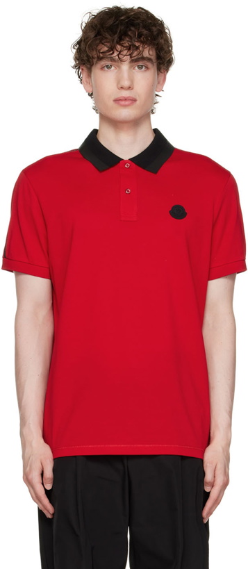 Photo: Moncler Red Cotton Polo