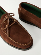 VINNY's - Boatman Suede Boat Shoes - Brown