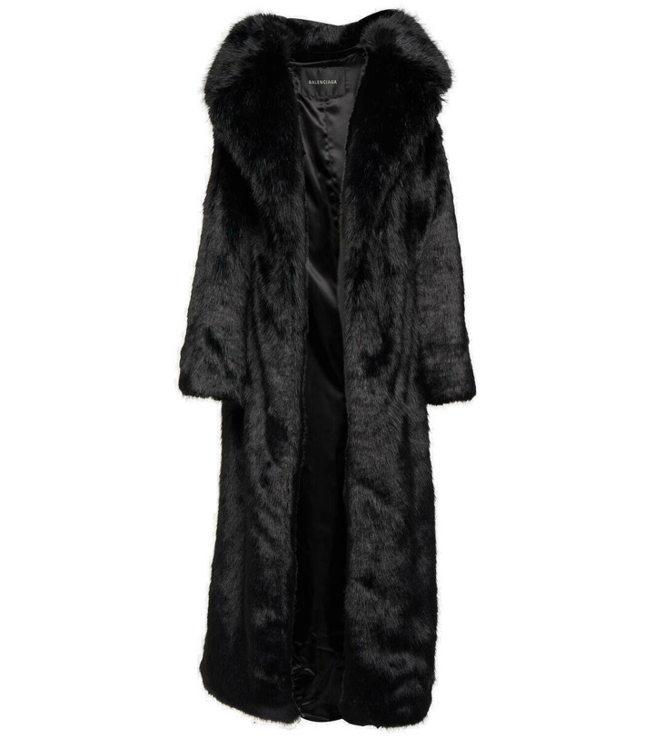 Photo: Balenciaga Off-shoulder faux fur coat