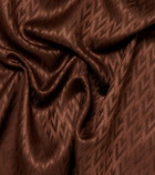 Valentino Toute la V silk and wool scarf