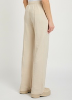 Moncler Pintuck Straight-leg Cotton Sweatpants Cream