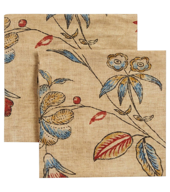 Photo: The House of Lyria Diomma set of 2 floral linen napkins