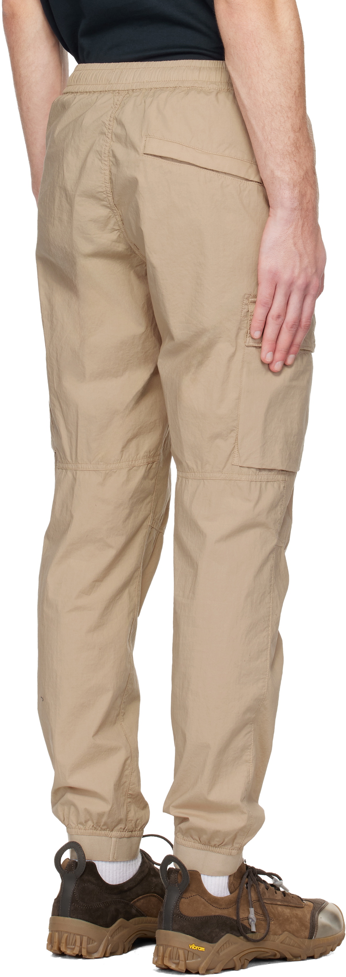 Stone Island Beige 3100031 Stretch Cotton Tela 'Paracadute' Cargo Pants