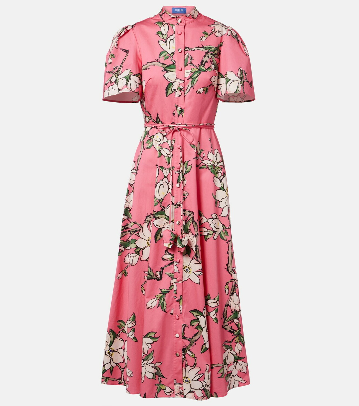 Leo Lin Bianca floral cotton shirt dress