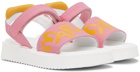 Marni Kids Pink & Yellow Canvas Sandals