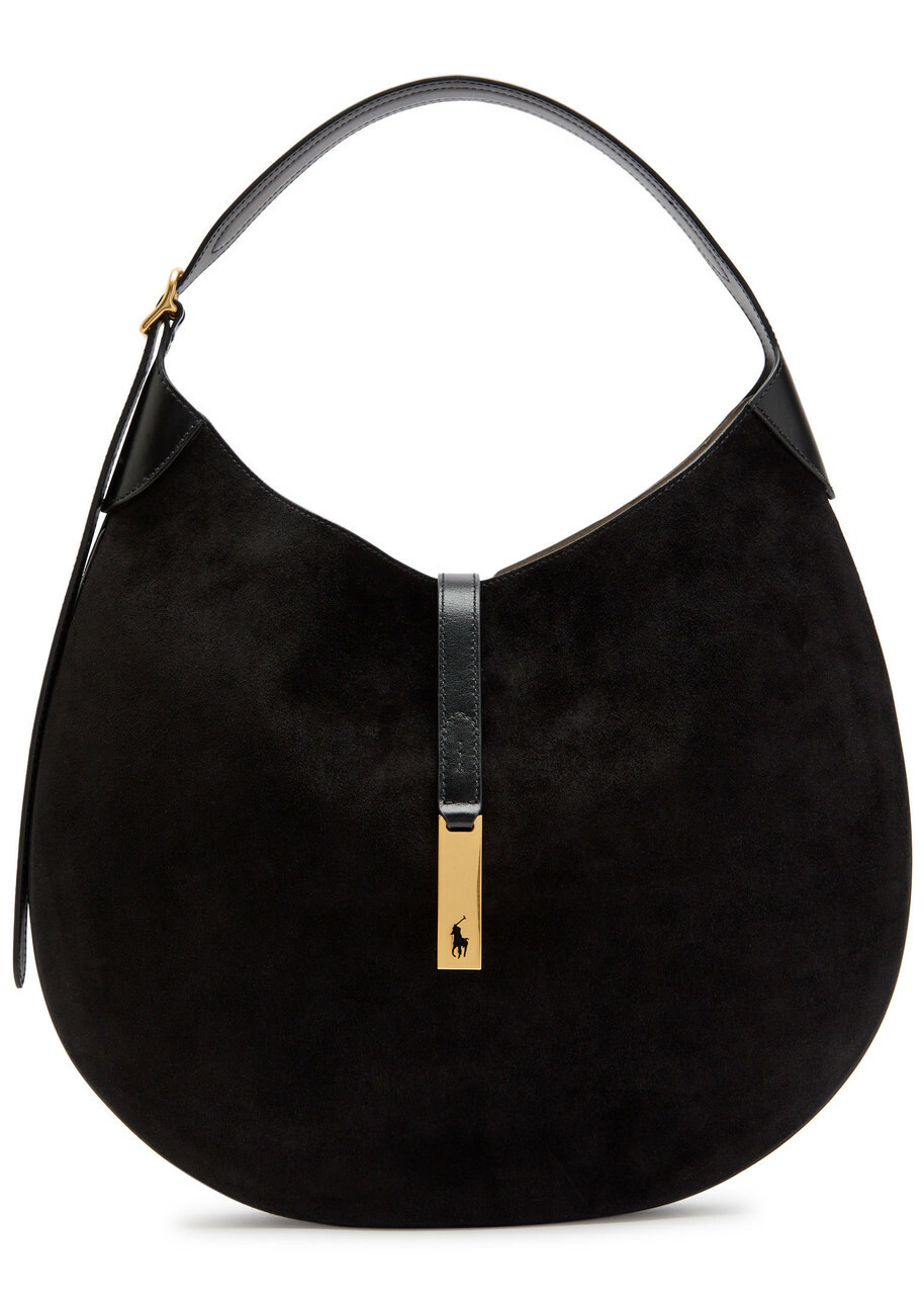 Polo Ralph Lauren Leather-trim Suede Shoulder bag - Black - One Size