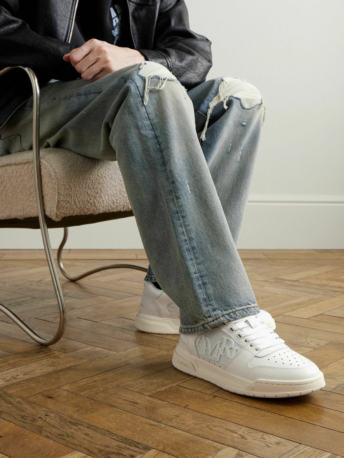 AMIRI - Classic Low Logo-Appliquéd Rubber-Trimmed Leather