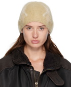 COOR Beige Hairy Mixed Argyle Beanie
