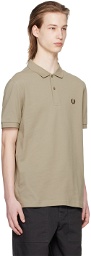 Fred Perry Taupe Embroidered Polo