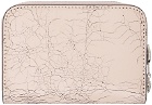Acne Studios Pink Leather Zip Wallet