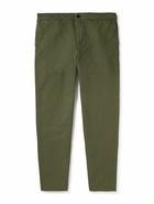 Mr P. - James Tapered Cotton and Linen-Blend Twill Drawstring Trousers - Green