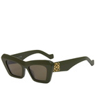 Loewe Eyewear Women's Cat-Eye Sunglasses in Green 