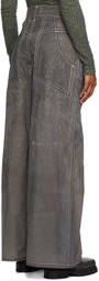 Eckhaus Latta Gray Printed Trousers