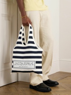 Jacquemus - Le Sac Marcel Logo-Appliquéd Striped Stretch-Knit Tote Bag
