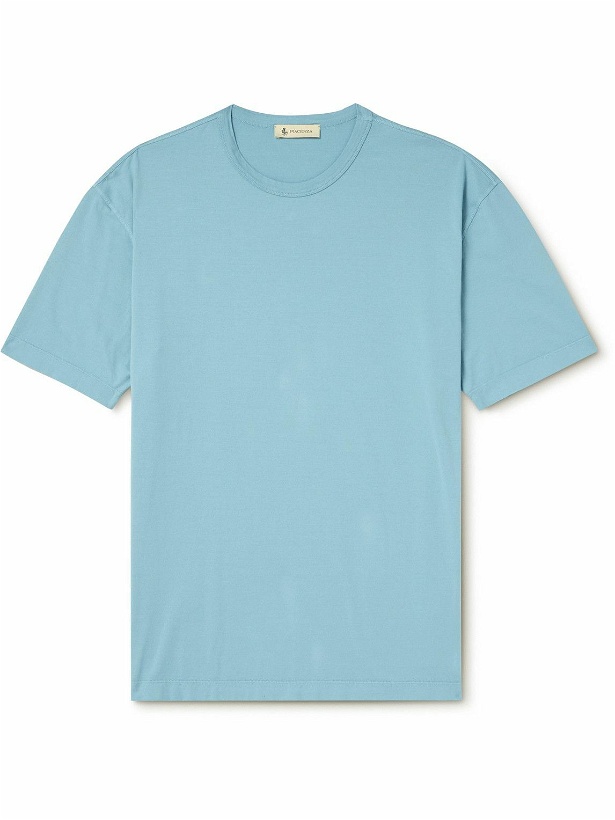 Photo: Piacenza Cashmere - Cotton-Jersey T-Shirt - Blue